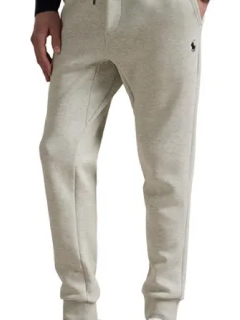 Polo by Ralph Lauren Heather Light Grey Drawstring Joggers - Picture 2 of 11